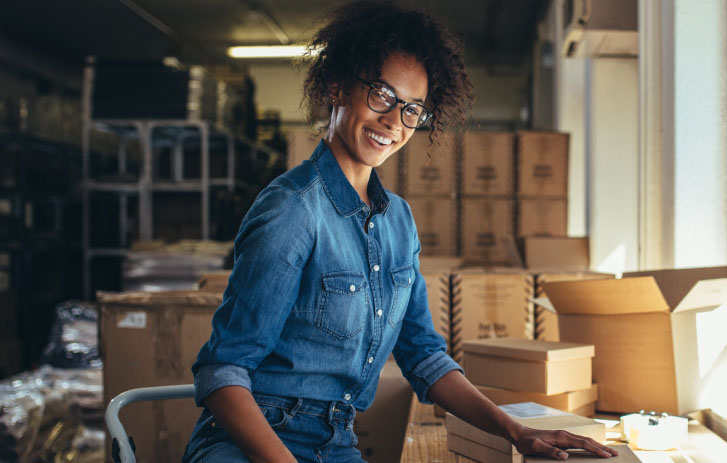 Woman with packages
